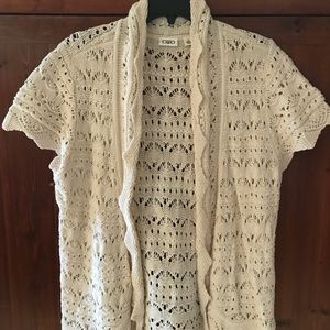 Lace cardigan sweater